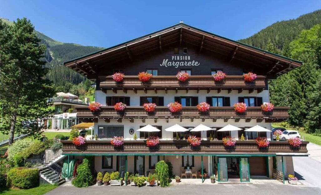 Guesthouse in a winter panorama